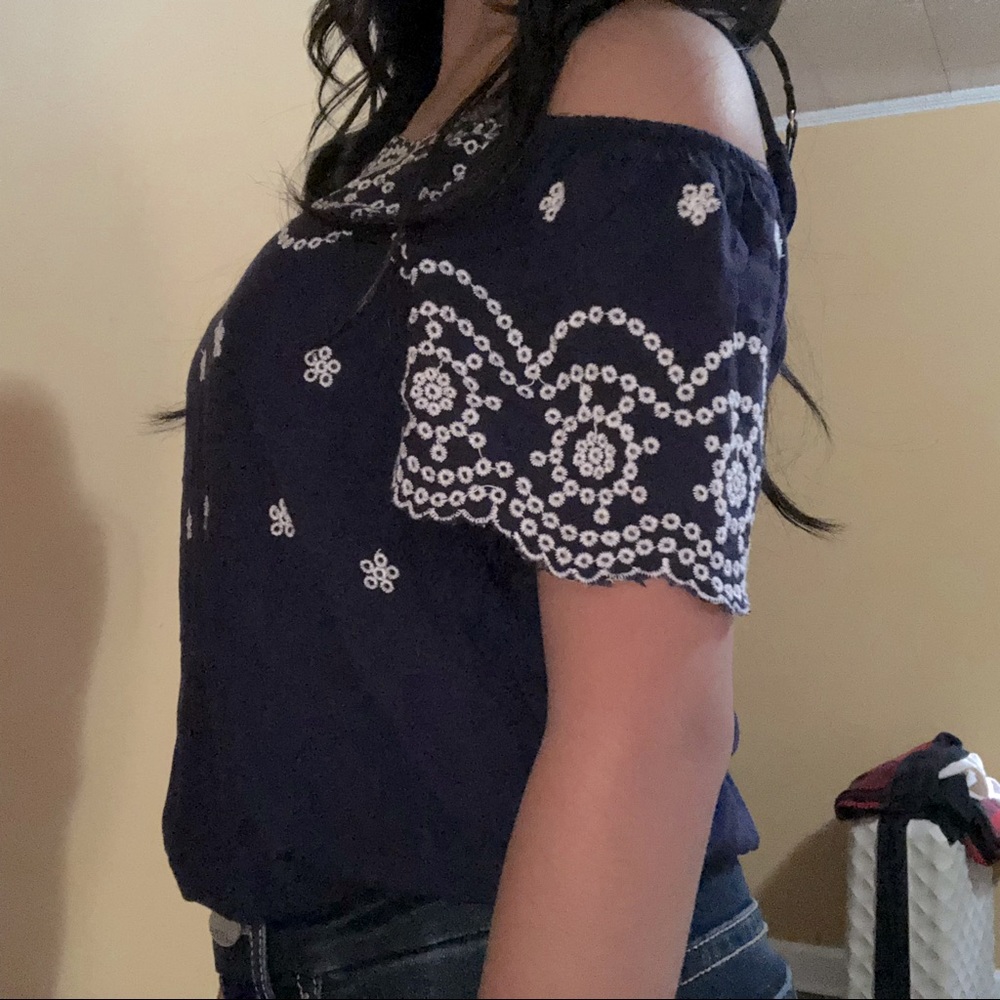 Off the shoulder with straps